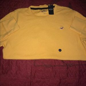 HOLLISTER Men's Yellow Long Sleeve Shirt Size L